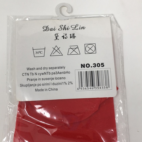 NWT DAISHILIN RED KNEE HI SOCKS - Picture 2 of 2